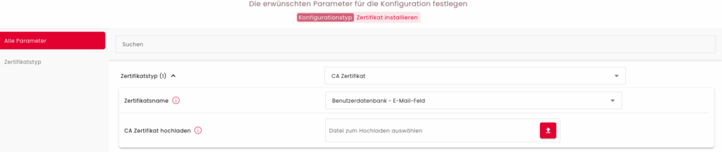Zertifikatskonfiguration datomo MDM