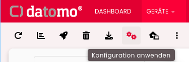 datomo MDM Hauptmenü "Konfiguration Anwenden"